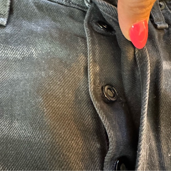 Rag & Bone Alex High Rise Straight Jean Button Fly Worn Black Raw Hem - Picture 14 of 14